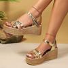One Buckle Slope Heel Thick Bottom Roman Sandals Casual Sandals