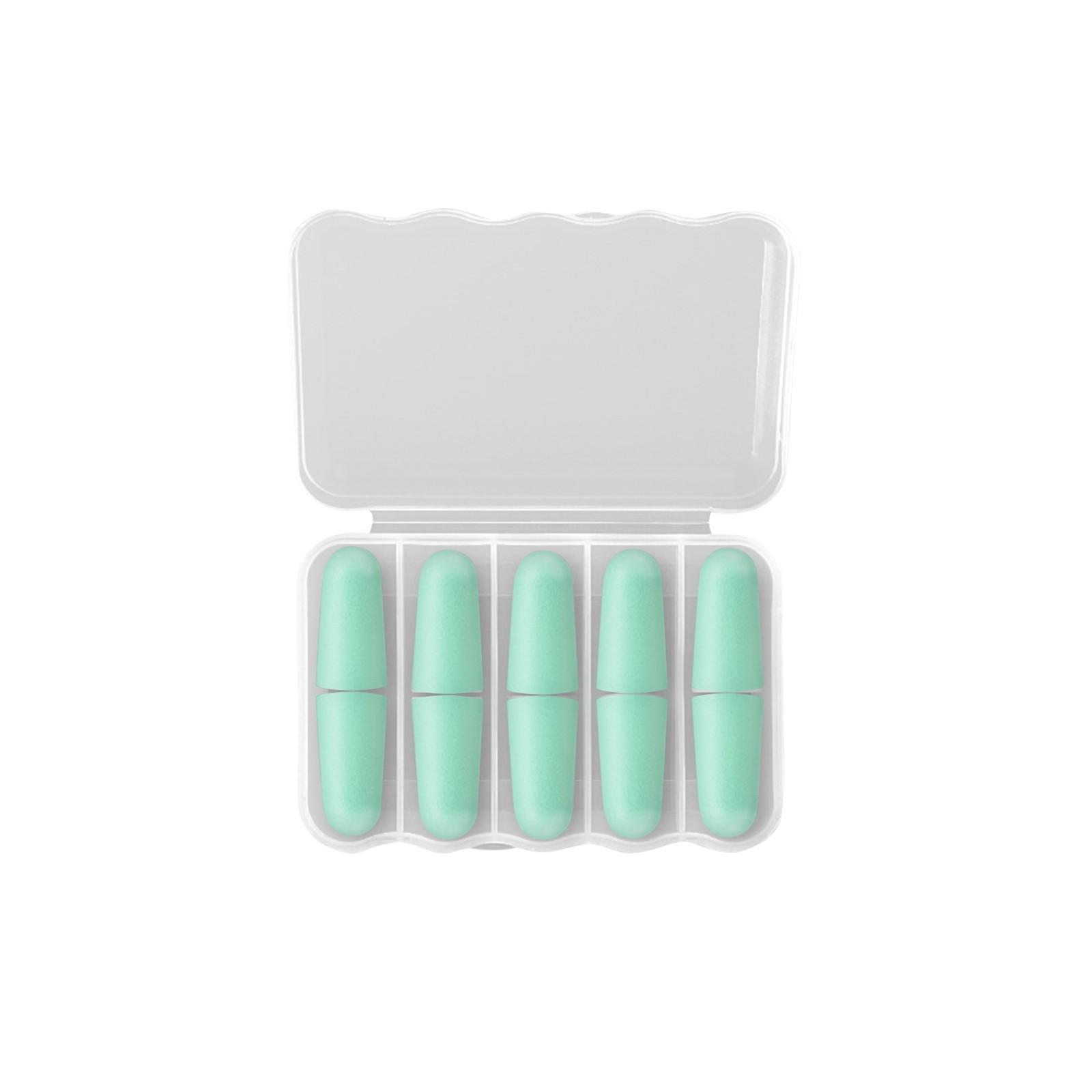 

Reusable Noise Reduction Earplugs for Sleeping Soft Silicone Ear Plugs with Carrying Case Comfortable Fit for Travel Work and Study One Size зелёный