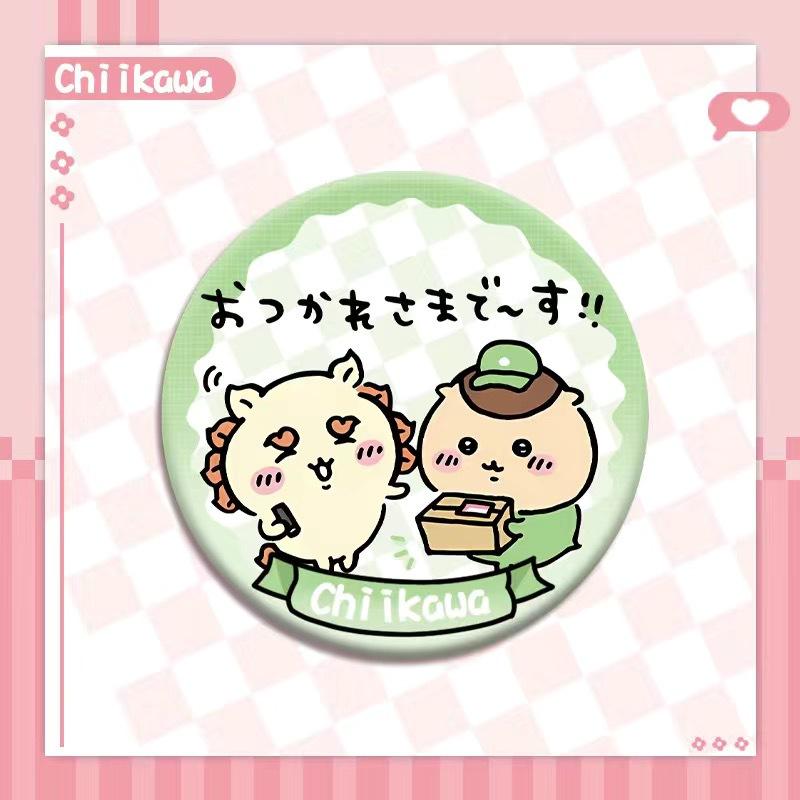 Chiikawa Jii Badge Emoticon Pack Usachi Hachiware Cute Cartoon Series Peripheral HD Tinplate Laser Bars Friend Gift