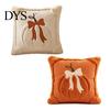 Retro Farmhouse Cushion Covers Pumpkin Cover, Plush Embroidered Bow Throw Pillow 18 Decorative Cover for Thanksgiving x Inch Soft Autumn Case