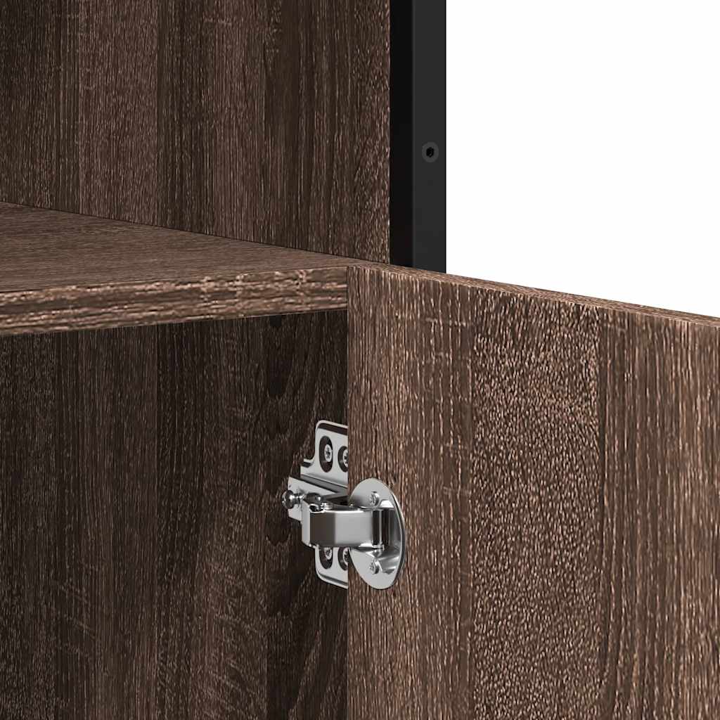 Sideboard in Brown Oak Look 100 x 35 x 76 cm Engineered Wood