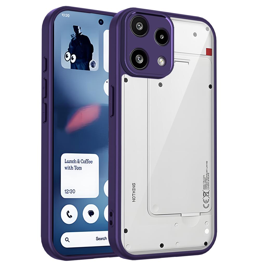 Custodia per Nothing Phone 3A Lite con Air Cushion, Paraurti in Silicone Antiurto, Cover Posteriore Trasparente Opaca, Custodia Rigida per Nothing Phone 3A Lite 5G