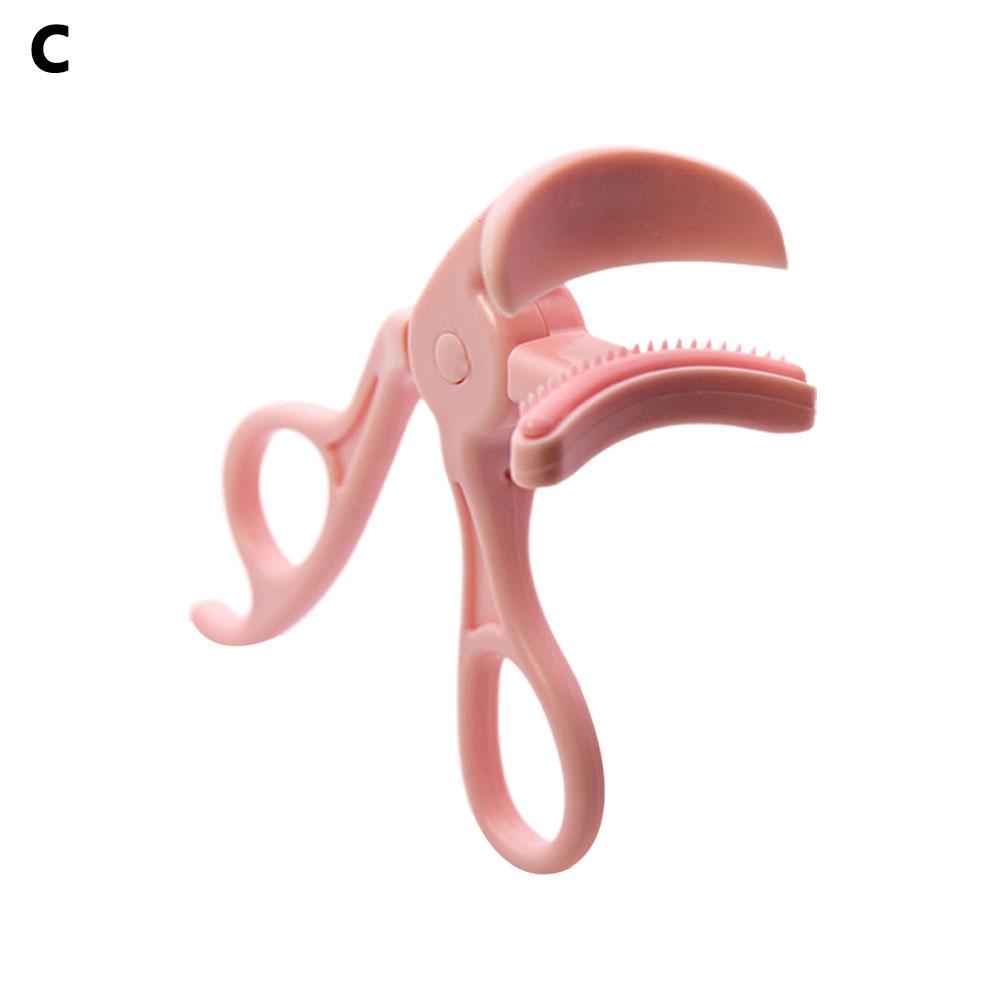 Curved Handle Eyelash Curler Tweezers Gentle on Lashes Long-Lasting Curling Cosmetic Tool for Eye Makeup