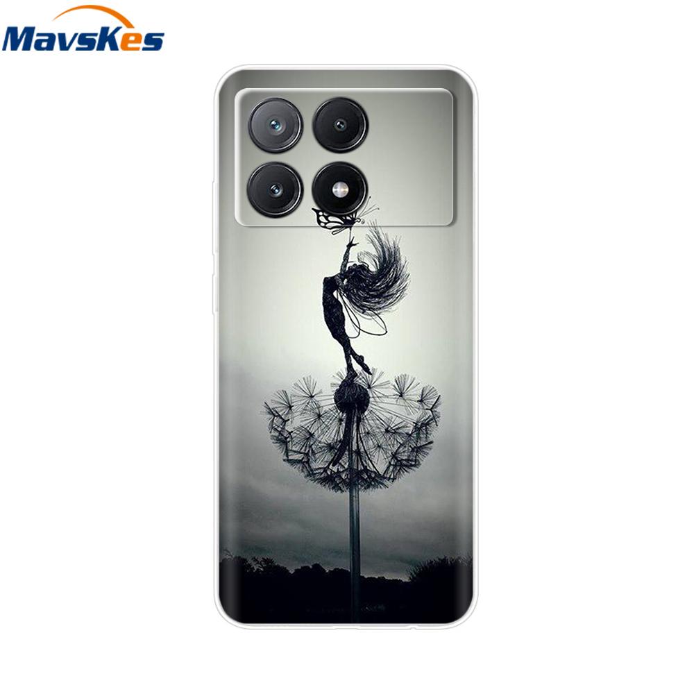 Handyhülle Für Poco X6 Pro Hülle Abdeckung Niedliche Klare Weiche Silikonhüllen Für Poco X6 Pro Hülle PocoX6 Pro Rückseite Coque Fundas
