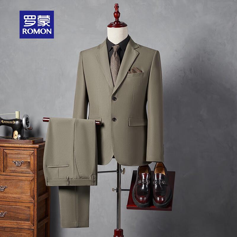 ROMON Men's Slim Fit Business Suit Set