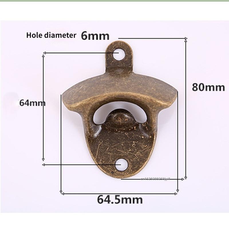 10pcs/set Retro Design Bottle Opener Wall Mounted Hanging Beer Opener DIY Tools Alloy Electroplating Process Bar Wall Decor