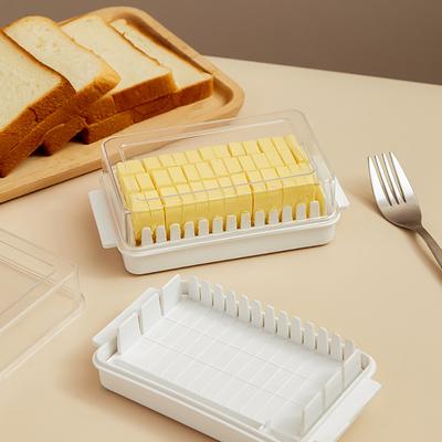 Caja de Almacenamiento para Cortar Mantequilla Transparente Gran Capacidad Resistente a Baja Temperatura Almacenamiento en Nevera Caja para Conservar Fresco el Queso