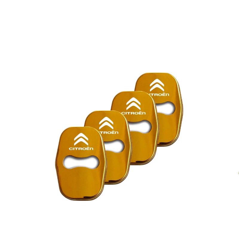 Autocollants Couvre-Serrures de Porte de Voiture pour Citroen C-Elysee C4 C5 C6 Picasso C-Quatre C3 DS3 DS4 DS5 DS6 Protection d'Emblème Décoration