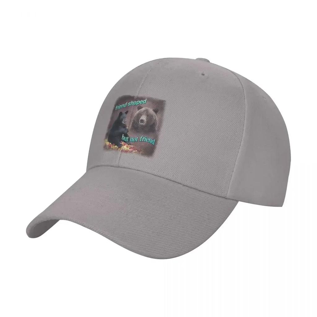 Casquette de baseball unisexe de luxe, style streetwear mignon, avec un ours en forme d'ami mais pas d'ami.