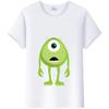 Kawaii Unisex Monsters, Inc. T-Shirt White TShirt Short Sleeve Tops James -P- Sullivan Funny Mr.Q Graphic Tees