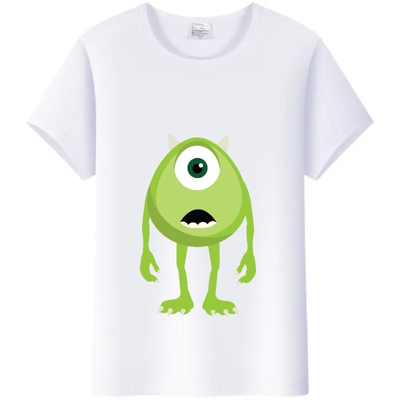 Kawaii Unisex Monsters, Inc. T-Shirt White TShirt Short Sleeve Tops James -P- Sullivan Funny Mr.Q Graphic Tees