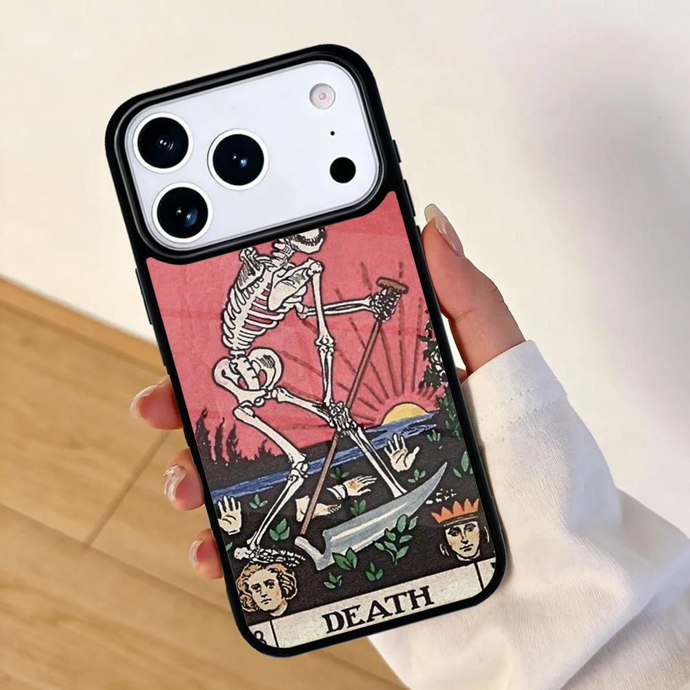 Tarot Card Mystery Death Phone Case For Apple iPhone 17 air 16 Pro Max 15 Pro Max 14 13 12 11 Mini Back Cover