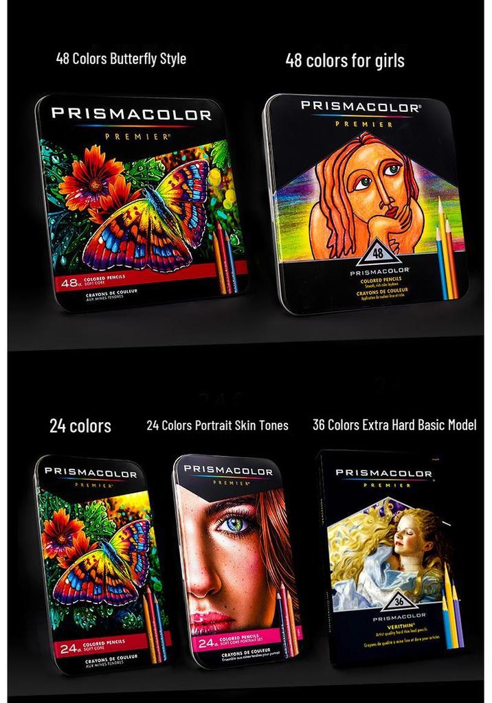 San Fu Prismacolor 150-Farben Ölbasierte Buntstifte für Kunststudenten, Dicke Mine und Leuchtende Farben