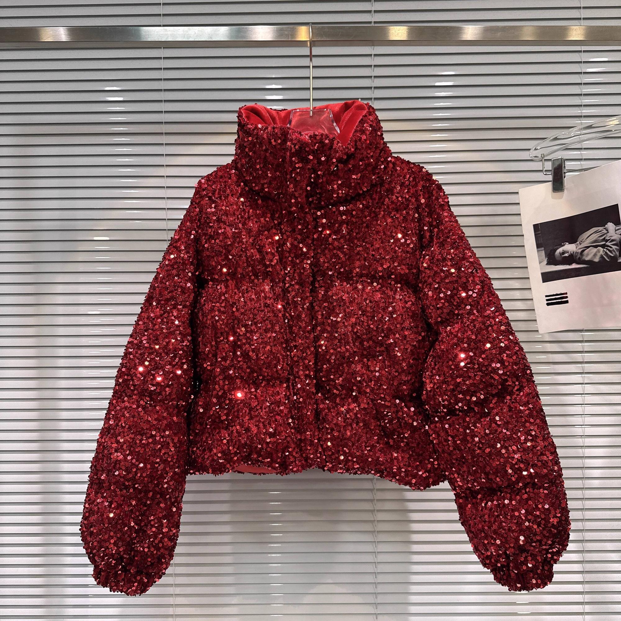 Ziemas Modes Smagā Rūpniecība Krāsaina Sequins