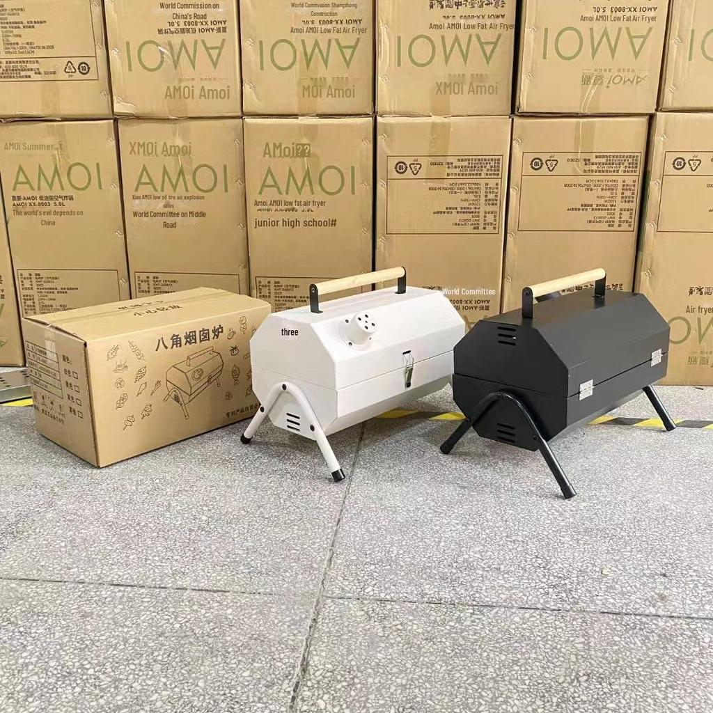 „Zibo przenośny dwustronny stojak na grill węglowy do biwakowania na świeżym powietrzu”