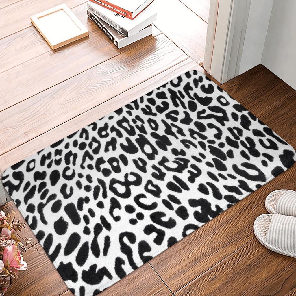 Siberian Tiger Fur Pattern Door Floor Kitchen Bathroom Mats Anti-Slip Indoor Wild Animal Doormat Living Room Entrance Carpet Rug