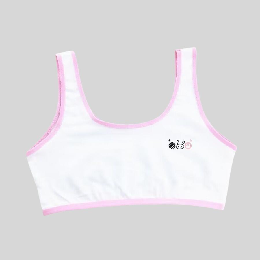 5Pc/lot Girl Cotton Underwear Puberty Teenage Student Brassiere Training Bra 8-16Years