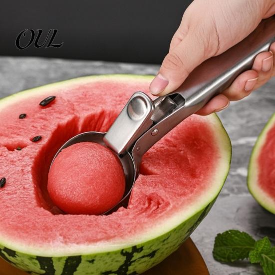 Effortless Food Portioning Tool Stainless Steel Ice Cream Scoop with Trigger, Easy Release Hard Durable Prep Dough Scooper, Professional Kitchen