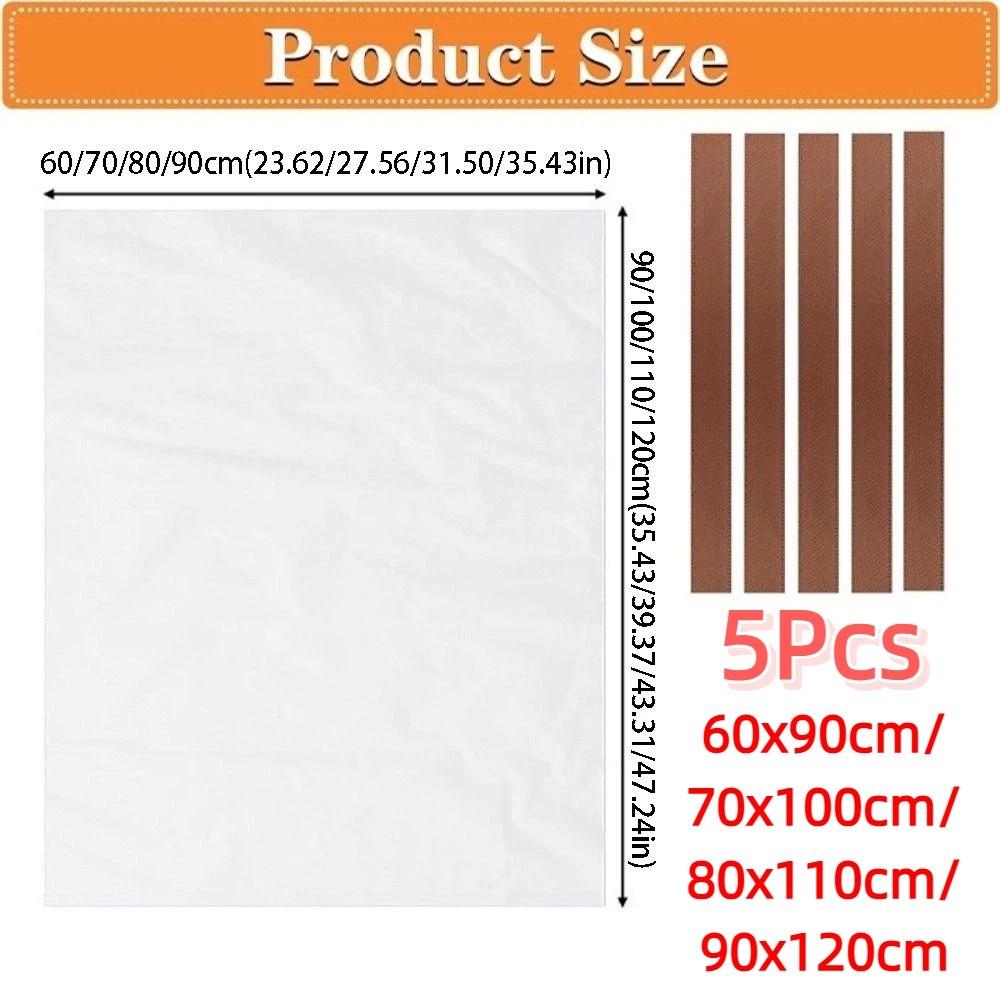 5Pcs Waterproof Clothing Storage Bag Transparent Dustproof Moving Packing Bag Large-capacity Thickened Luggage Box Storage Bag
