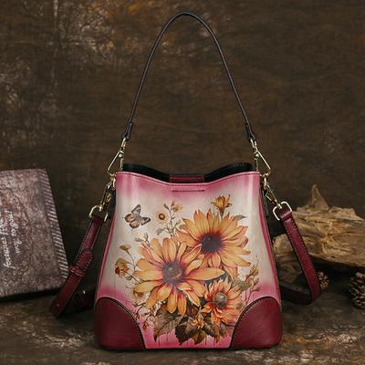 New Chinese-style Women's Bags Retro Painted Multifunctional Handbags Shoulder Bags and Bucket Bags