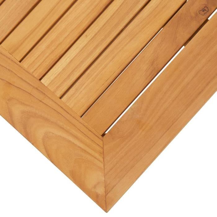 VidaXL Table d'appoint de jardin 45x45x38 cm Bois de teck et inox