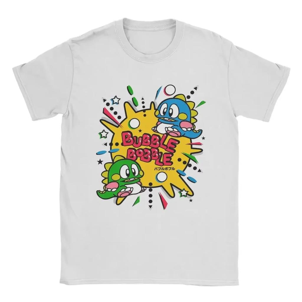 2025 Bubble Bobble Game Purple T-Shirts Men Women Novelty Cotton Tees Round Neck Short Sleeve T Shirts Birthday Gift Clothes Top
