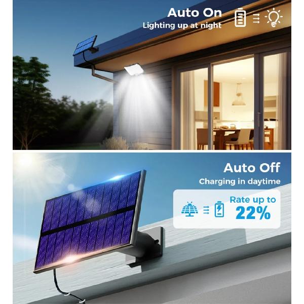 Solar Lights Outdoor 234LED 3 Modes Motion Sensor Flood Lights with Remote IP65 Waterproof Security Solar Lights for Outside