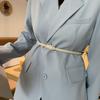 Soft Stylish Knotted Leather Belt For Women Featuring A Fashionable Minimalist Design In Classic Colors