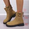 Women's Western Cowboy Boots Comfortable Soft Elastic Trendy Anti-slip Wearable Chic Hundred Outstanding Height Increasing Shoes