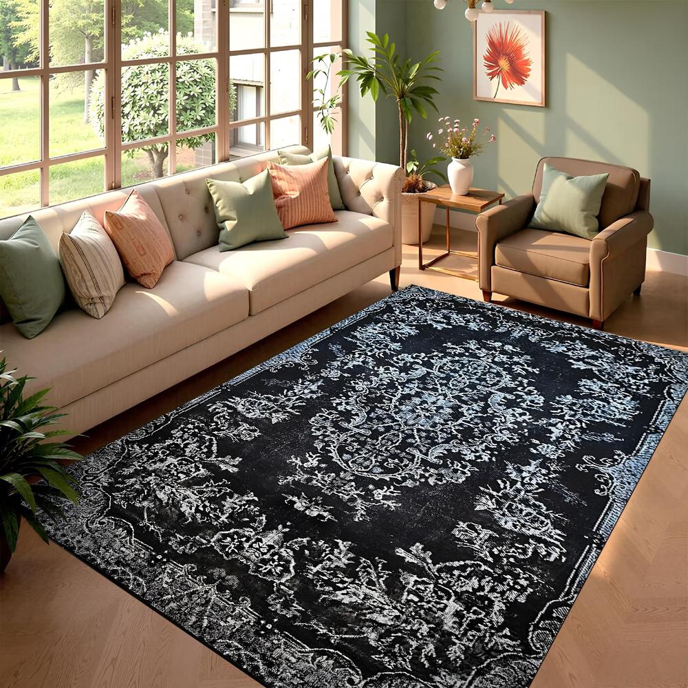 Persian Palace Pattern Area Rug Living Room Carpet Luxury Floral Design Soft Durable Home Decor Retro Luxury Multiple Styles