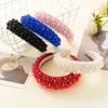 Imitationsperlen Haarreif Breit Erhöhtes Stirnband Flexibel Bequeme Passform Haarreif Haarschmuck
