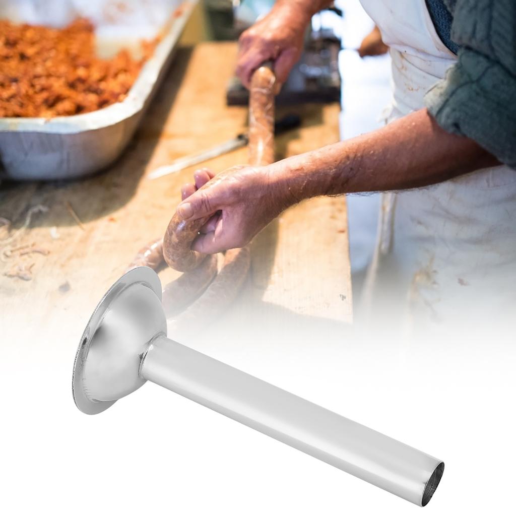 Stainless Steel Sausage Stuffer Filling Tube Manual Meat Grinder Accessory Diameter 24mm