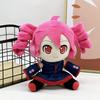 Plush Doll Soft Stuffed Toy with Spiral Hair and Headset Anime Character Design for Collectors and Fans