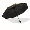 Regal Lion Portrait Wall Art Decor Umbrella, Cute Umbrella with Cute Design, Portable 3-Fold Compact Umbrella for Men & Women, Valentine's Day Mother'