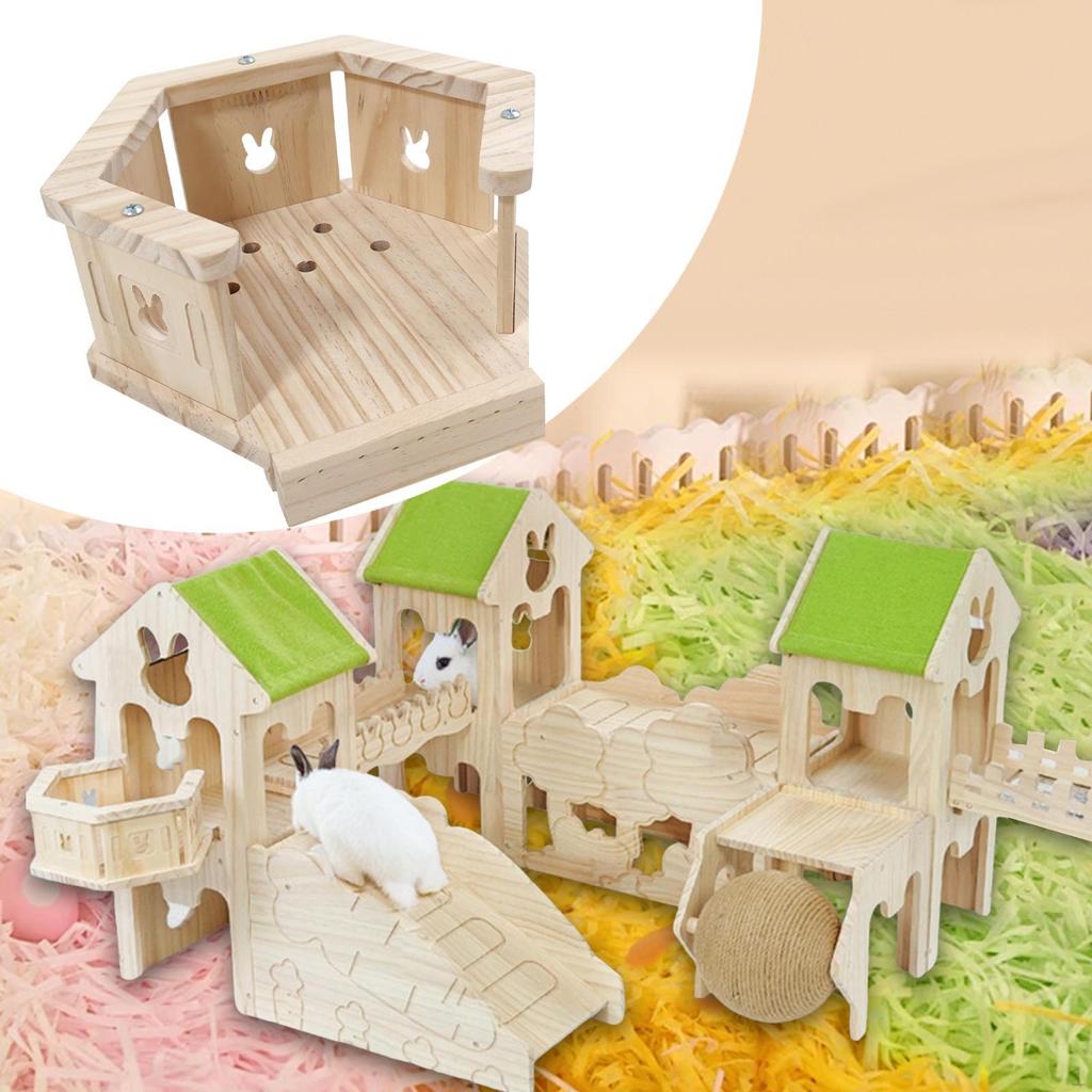 Kaninchenhaus Lebensraumdeko Höhle Zubehör Stabiles Hamsterversteck Kleintiere Aktivitätsspielzeug für Rennmaus