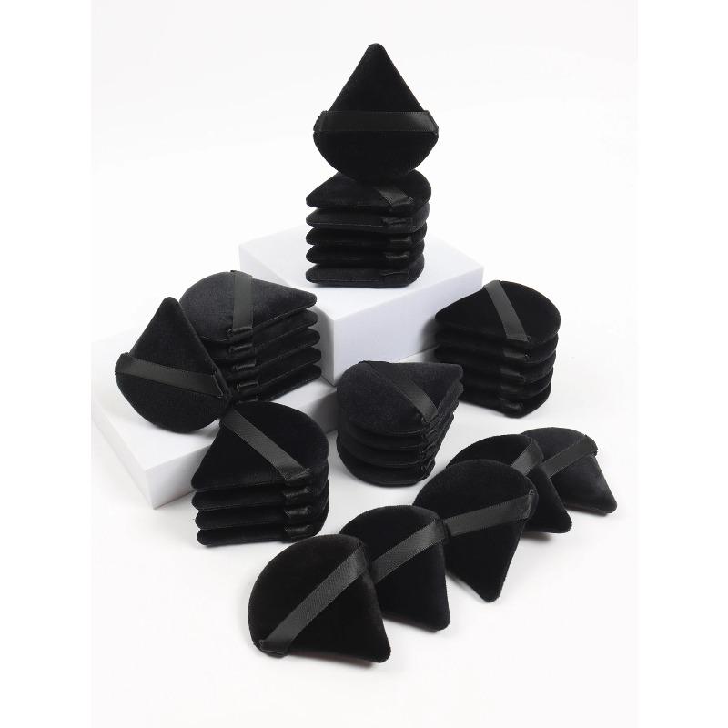 Black Triangle Powder Puff Facial Makeup Sponge Soft Velvet Cosmetics Puff Mixer Beauty Foundation Make-Up Sponge Makeup Access