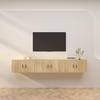 Wall Mounted TV Cabinets (Set of 3) Sonoma Oak Finish 80 X 34.5 X 40 Cm