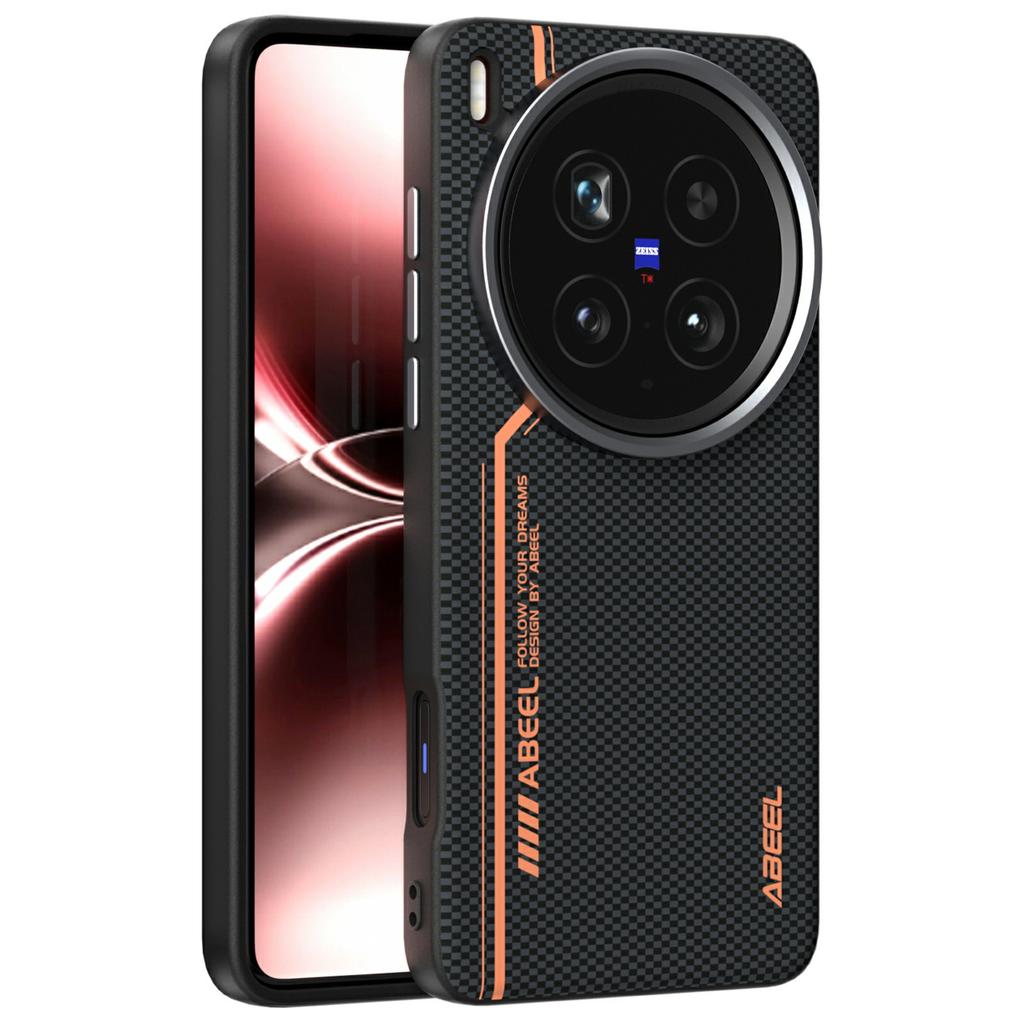 ABEEL Pro vivo X200 Ultra 5G Pouzdro Kompatibilní s MagSafe Potištěné PC TPU Hliníková slitina Kožený kryt na telefon