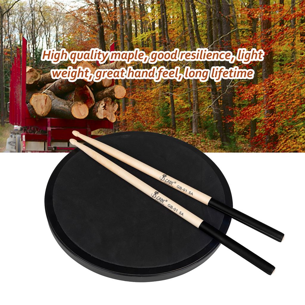 SLADE 3 Pairs 5A Drum Sticks Maple Wood Drumsticks Triangular Tip Non Slip Rubber Handle Musical Instrument Drum Set