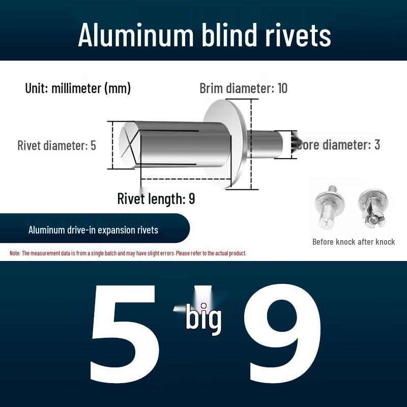 

Hammer-Driven Aluminum Rivets