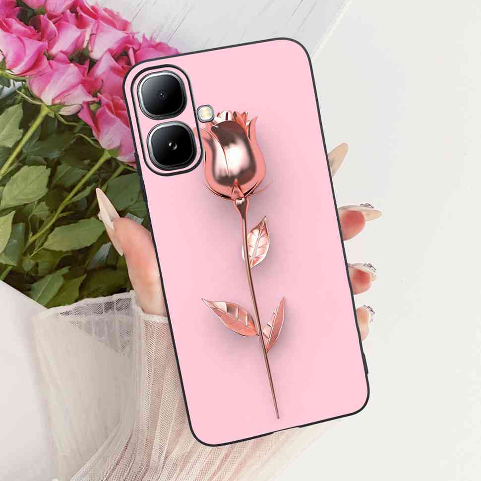 For Infinix Smart 20 4G X6840 X6840B Case Cartoon Cat Dinosaur TPU Black Cover For  Infinix Smart20 smart 20 4G Phone Casing