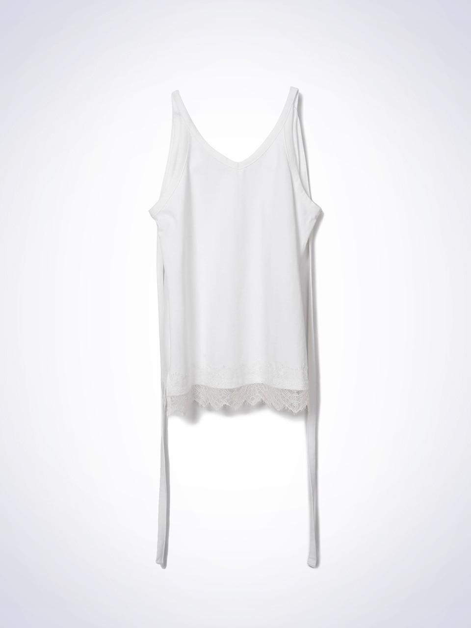 House 072C Lace Layered Ring Top White 01 (M)
