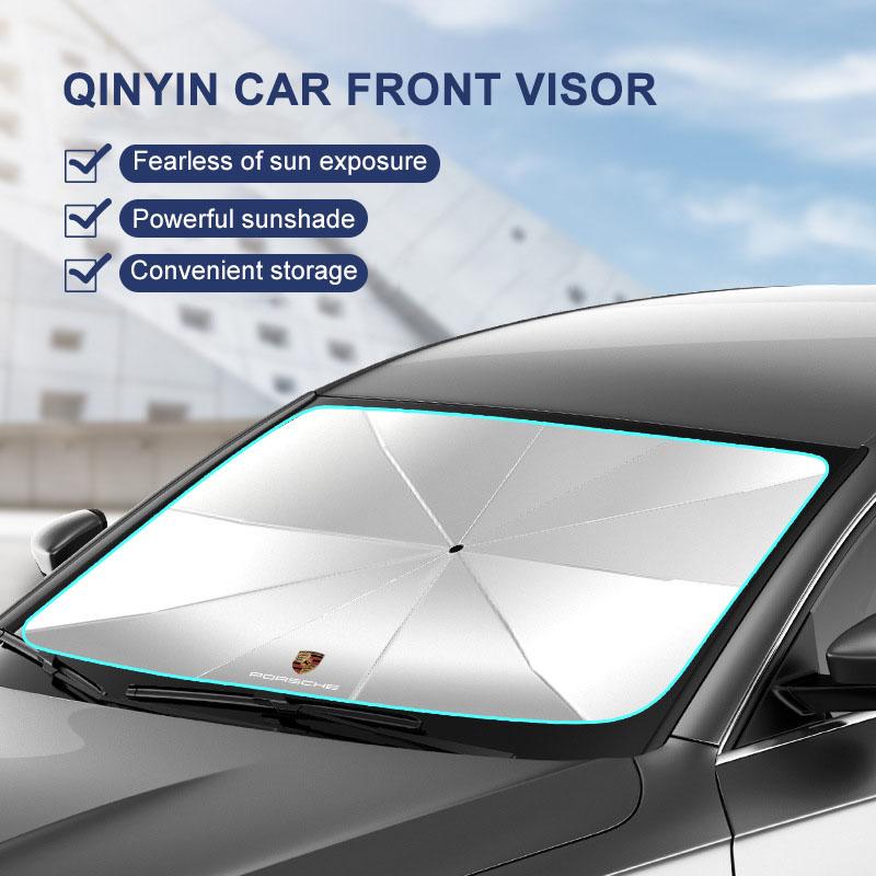 Car Windshield Sunshade Umbrella Protector Parasol Foldable For Porsche Cayenne Panamera Macan Boxster 911 Carrera-GT 944 918 917