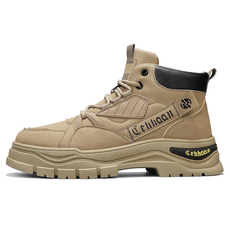 Men's Autumn Outdoor Hiking Boots Men's High Top Medium Top Martin Boots Thick-soled Wear-resistant Tooling Shoes