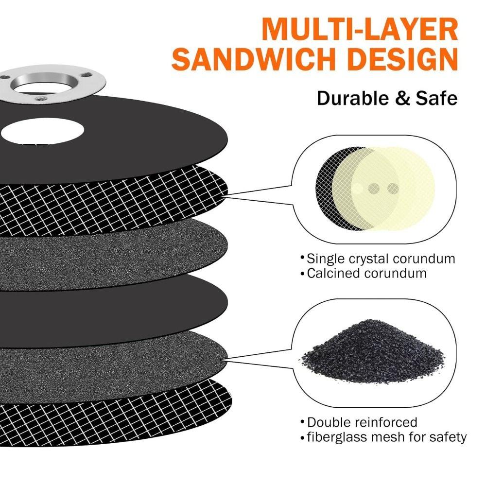 2 Inch Diameter Die Grinder Cut Off Wheel High Speed 3/8in Arbor Hole Drill Metal Cutter Attachment Reinforced
