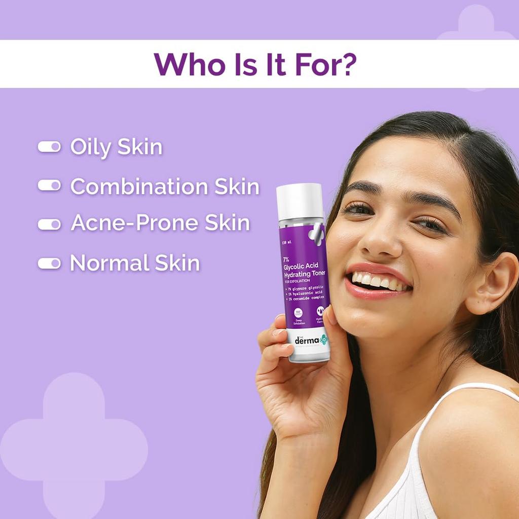 The Derma Co 7 Percent Glycolic Acid Hydrating Toner For Face Body Underarms Scalp Glow Care 150 Ml Pack Of 2