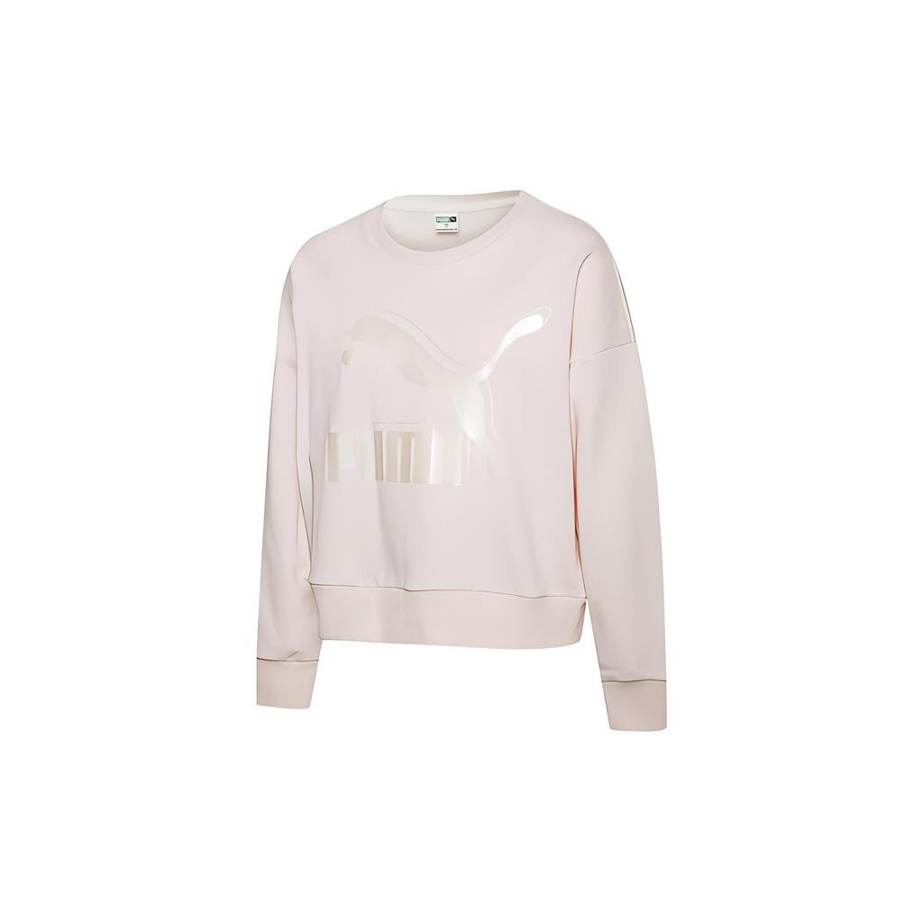 Puma Sweatshirts Women's Pink Crew Neck Moderate Regular 597405-87