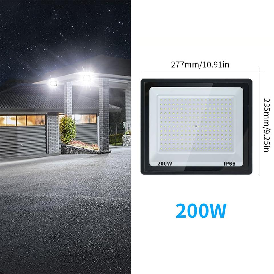 LED Floodlight 10W 20W 30W 50W 100W 150W 200W 300WWaterproof Outdoor Projector Exterior Spotlight For Garden Street Garage Light