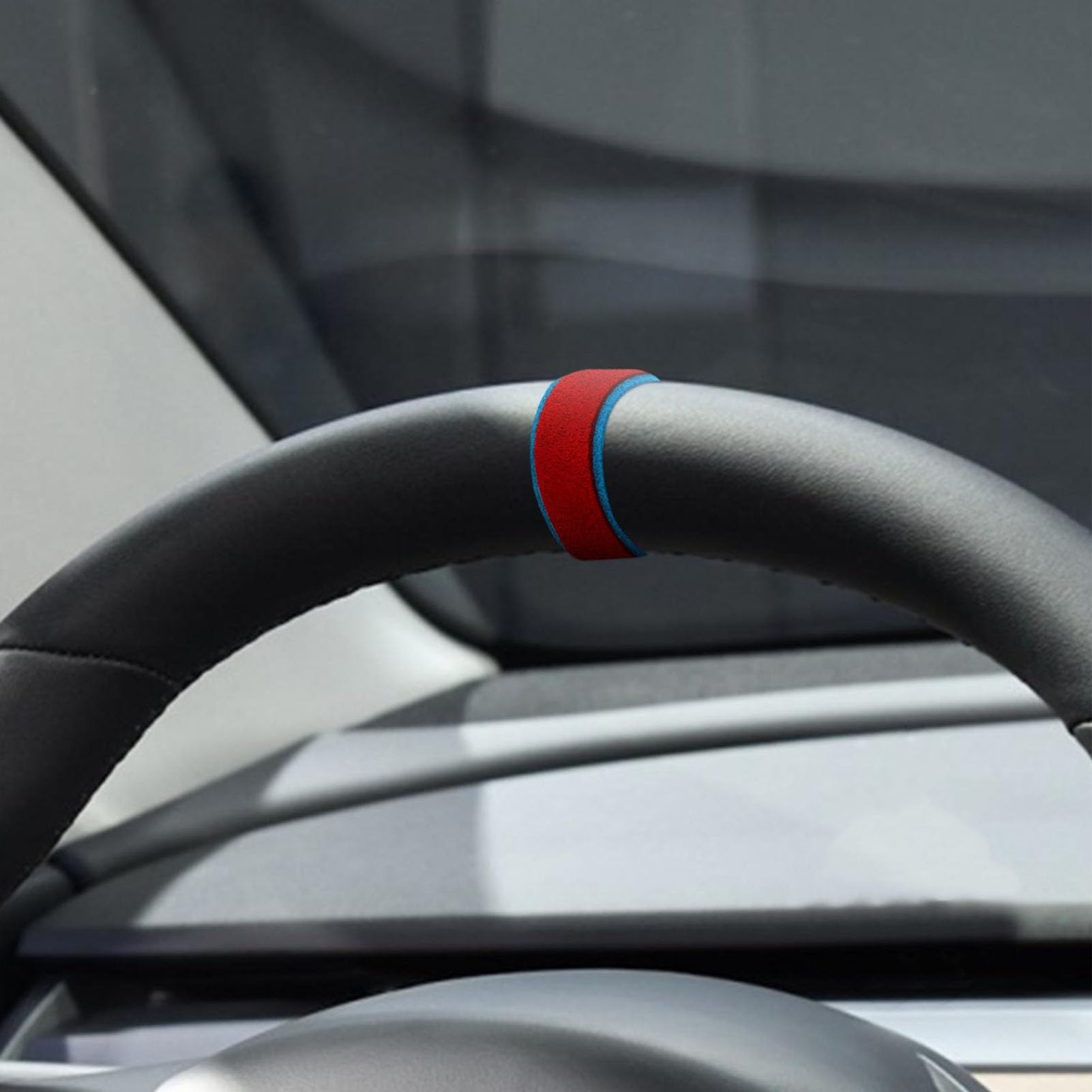 

Steering Wheel Center Line Marking, 12 o clock Steering Wheel Top Marker for Tesla Model красный