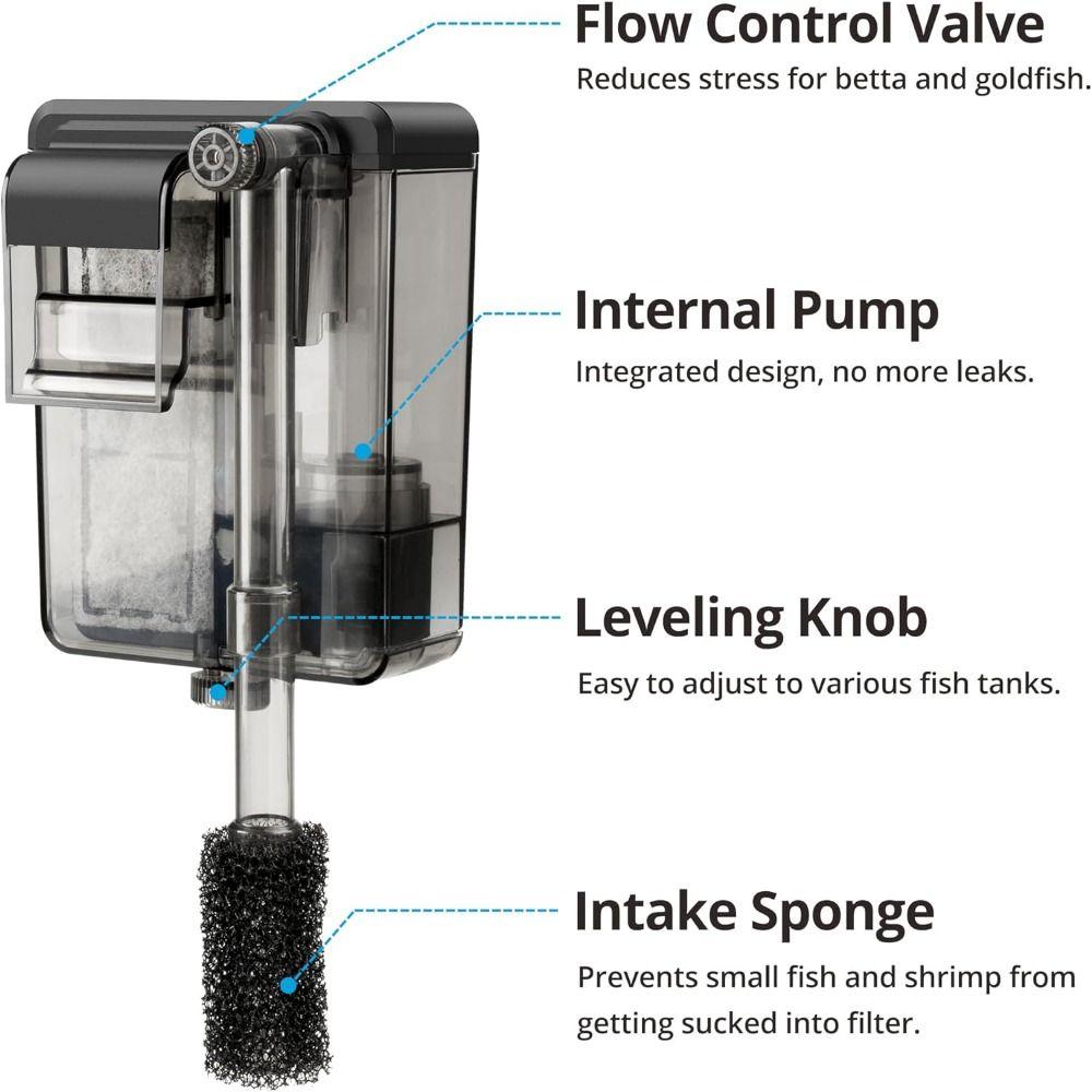 Waterfall Type Quiet Fish Tank HOB Filters Stay Clean Technology Water Purifier  Fish